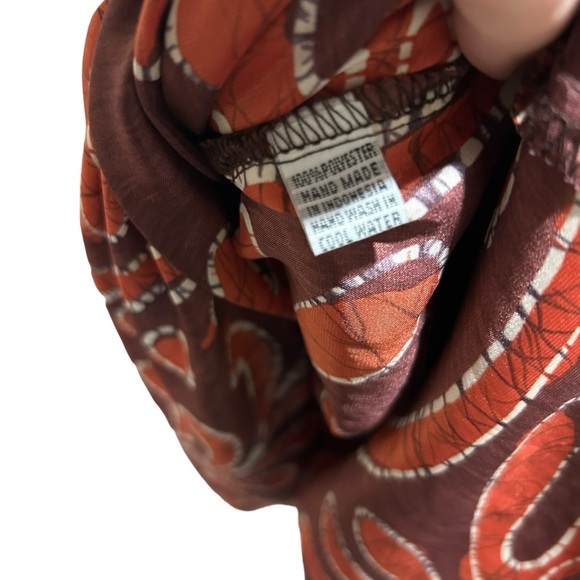 Uluwatu bohemian halter maxi dress | brown silky crochet dress | size medium - Picture 9 of 9